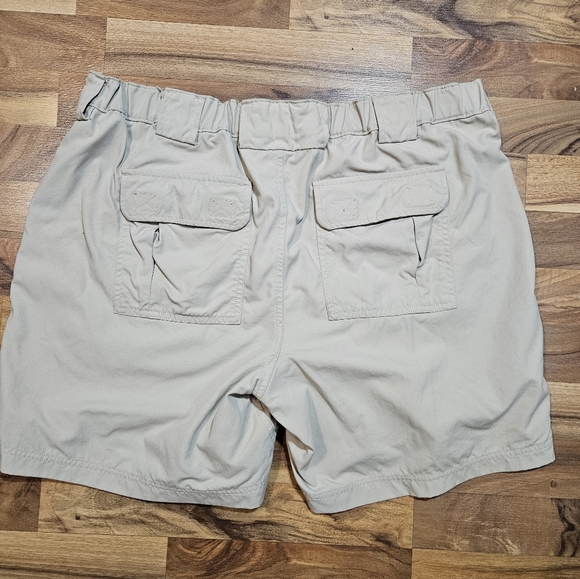 Duluth Trading Co Men’s Shorts XL Khaki Nylon Outdoor Hiking Zip Pocket Utility - Picture 6 of 8